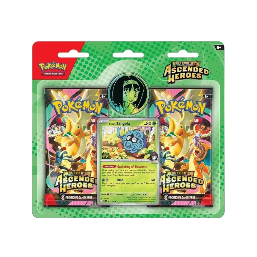 Pokémon TCG: Mega Evolution - Ascended Heroes - Trainer's 2-pack Blister - Erika’s Tangela